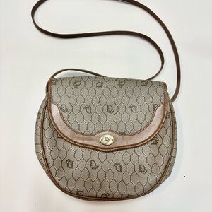 Christian Dior Honeycomb Canvas Shoulder Bag